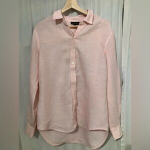Lord &Taylor light pink linen blouse
